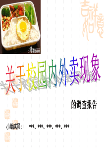 关于校园内外卖现象的调查报告.ppt