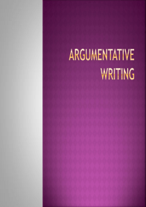 Argumentative writing