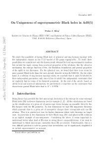 On Uniqueness of supersymmetric Black holes in AdS