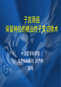 保留神经的宫颈癌根治术(协和)