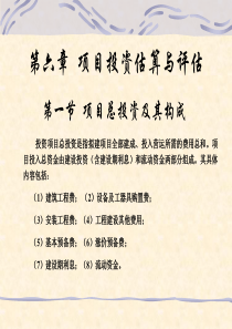 第6章 项目投资估算与评估