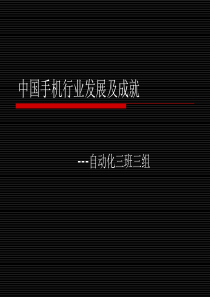 中国手机行业发展与成就
