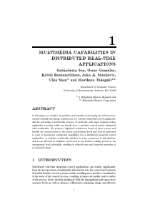 1 MULTIMEDIA CAPABILITIES IN DISTRIBUTED REAL-TIME