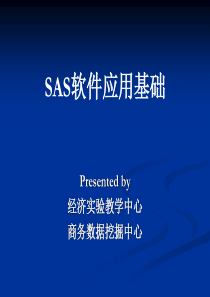 1 SAS软件应用基础