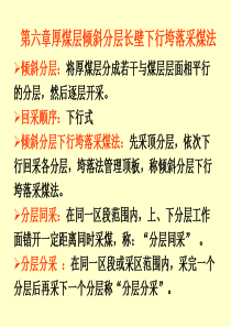 第六章倾斜分层走向长壁下行垮落采煤法