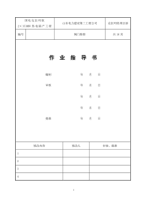 阀门检查作业指导书