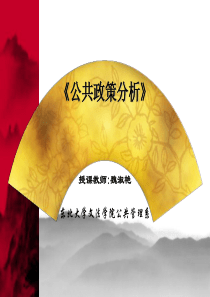 公共政策分析的基本理论问题