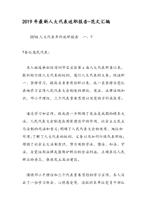 2019年最新人大代表述职报告-范文汇编