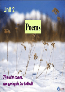 选修六 unit2 poems reading课件