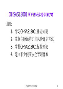 职业健康安全管理(OHSAS18001)知识培训教材