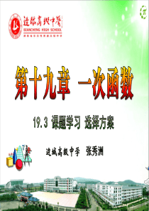 19.3 课题学习 选择方案