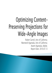 Optimizing Content-Preserving Projections for Wide