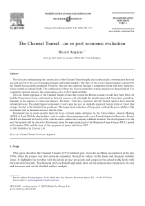 The Channel Tunnel―an ex post economic evaluation