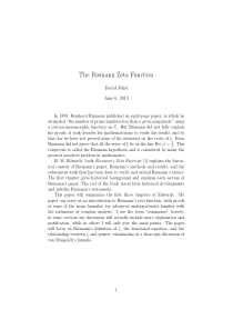 The Riemann Zeta Function(by David Jekel)黎曼zeta函数