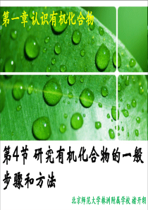 04第一章 认识有机化合物 第4节 研究有机化合物的一般步骤和方法