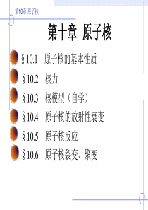 《原子物理学》(褚圣麟)第十章 原子核