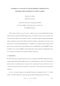 Numerical Analysis of the Finite Element Methods f
