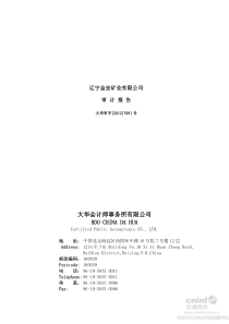 辽宁金宏矿业有限公司审计报告