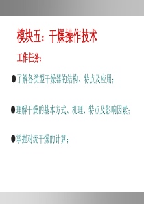 模块五：干燥操作技术工作任务：