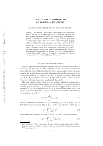 On rational approximation of algebraic functions