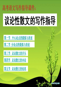 57高考语文写作指导课件：议论性散文的写作指导