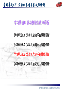 《发动机怠速不良故障诊断》教学课件(精)