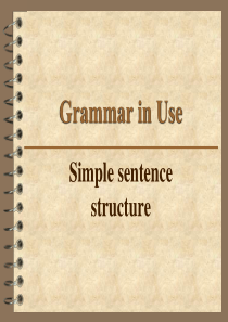 simple sentence structure1