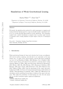 Simulations of weak gravitational lensing