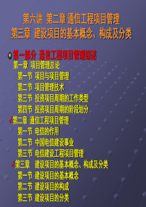 第六讲  第二章 通信工程项目管理、第三章
