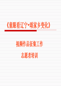 视频作品征集工作志愿者培训