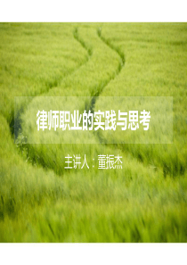 律师职业的实践与思考分析