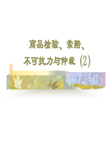 第六章 合同其他条款 索赔