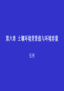 第六章 土壤环境背景值与环境容量
