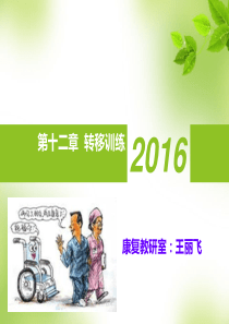 第十二章      转移训练