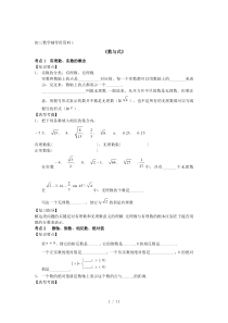 中考数学专题复习资料——数与式