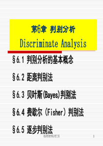 第六章_判别分析