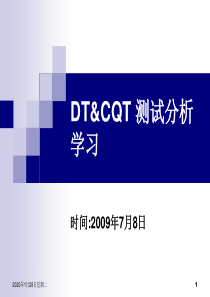 DTandCQT测试交流概要