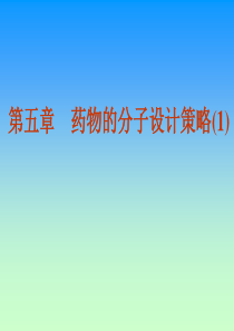 第五章  药物的分子设计策略