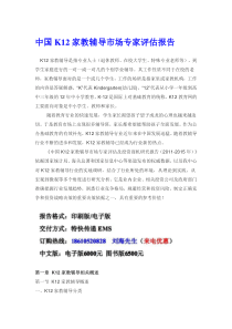 中国K12家教辅导市场专家评估报告