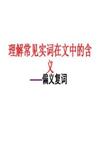 偏义复词