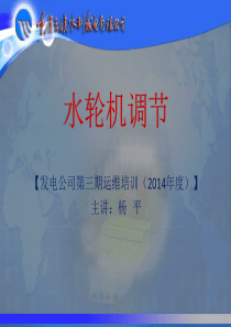 调速器工作原理及试验方法