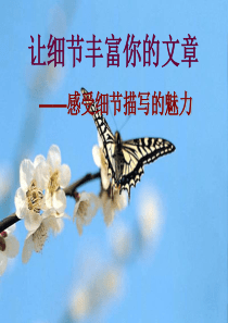 让细节丰富你的文章――感受细节描写的魅力分析