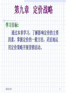 第九章 定价策略1