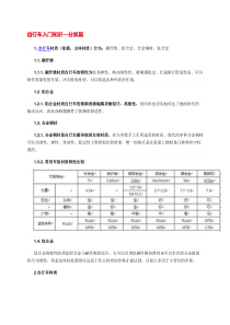 自行车入门基础知识-构造、保养