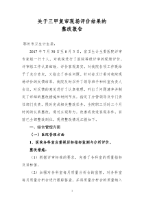 某市中心医院三甲复审现场评价整改报告（DOC36页）