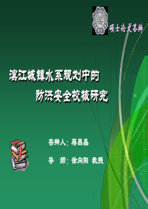 论文答辩滨江城镇水系规划中的防洪安全校核研究