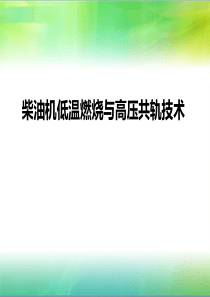 4柴油机低温燃烧及高压共轨技术2013