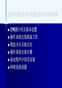 操作系统安装与调试