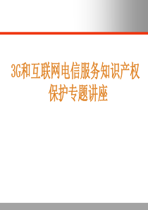 3g和互联网电信服务知识产权培训