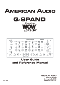 User Guide and Reference Manual